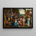Saint Jean-Baptiste preaching to the crowds in the desert - Pieter Brueghel the Younger — framed artwork on a wall