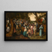 Saint John the Baptist Preaching - Pieter Brueghel the Younger — framed artwork on a wall