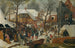 L'Adoración de los magos en la nieve - Pieter Brueghel el Joven — vista de la obra