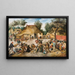 El matrimonio campesino - Pieter Brueghel el Joven — cuadro enmarcado en la pared