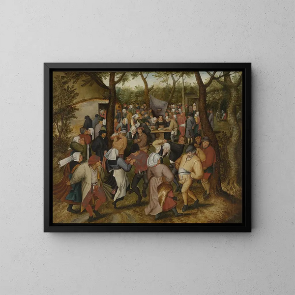 Danza de boda al aire libre - Pieter Brueghel el Joven — cuadro enmarcado en la pared