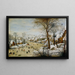Winter Landscape with a Bird Trap - Pieter Brueghel the Younger — framed artwork on a wall