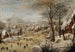 Paisaje de Invierno con Patinadores y Trampa para Aves - Pieter Brueghel el Joven — vista de la obra