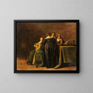 Pieter Codde - Fashionable Company with a Woman Playing the Lute.webp