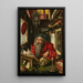 San Jerónimo en su estudio - Pieter Coecke van Aelst — cuadro enmarcado en la pared
