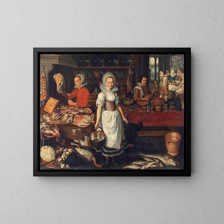 Pieter Cornelisz van Rijck - Kitchen Scene with the Parable of the Rich Man and Poor Lazarus.webp