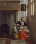 a woman peeling apples - Pieter de Hooch — artwork view