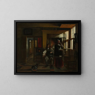 Pieter De Hooch - Interior with a Young Couple.webp
