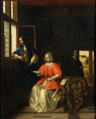 Pieter De Hooch - Interior with a Young Lady Reading a Letter.webp