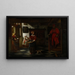 The Asparagus Seller - Pieter de Hooch — framed artwork on a wall