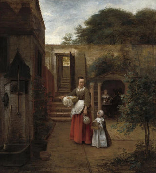 Pieter De Hooch - Woman and Child in a Courtyard.webp