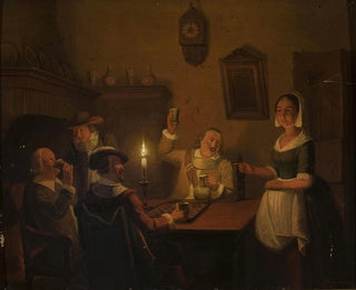 Pieter Gerardus Sjamaar - Playing checkers.webp