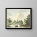 La puerta de Hogerwoerd en Leiden visto desde el canal - Pieter Gerardus van Os — cuadro enmarcado en la pared