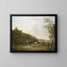 Landscape with Shepherds and Livestock - Pieter Gerardus van Os — framed artwork on a wall