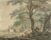 Landscape painting with two shepherds and livestock - Pieter Gerardus van Os — artwork view