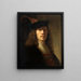 Portrait of a man with a feathered bonnet - Pieter Hermansz Verelst — framed artwork on a wall