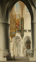 Interior de la iglesia de San Bavón en Haarlem - Pieter Jansz Saenredam — vista de la obra