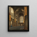 the Nave and Choir of the Mariakerk in Utrecht - Pieter Jansz Saenredam — framed artwork on a wall