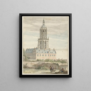 Pieter Jansz Saenredam - View of the Palace of Frederik V Elector Palatine and the SintCunerakerk Rhenen.webp