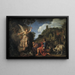 L'Ángel Rafael se despide del viejo Tobit y de su hijo Tobías - Pieter Lastman — cuadro enmarcado en la pared
