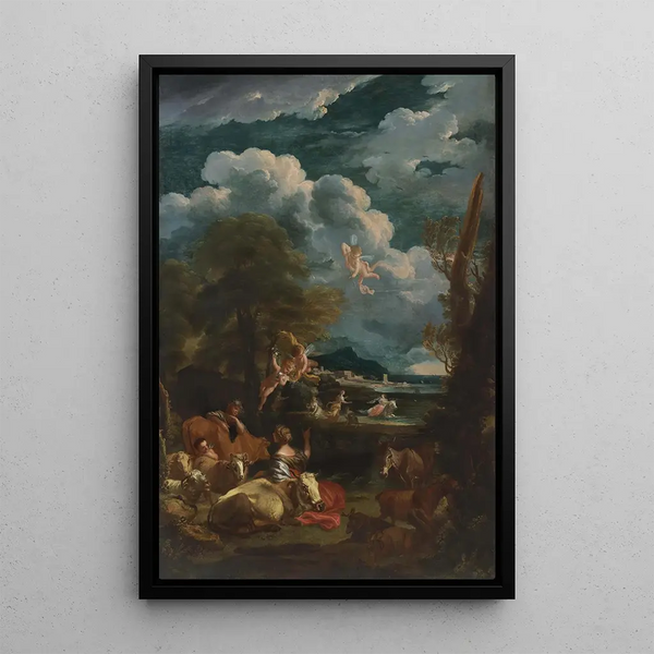 Paisaje con el levantamiento de Europa - Pieter Mulier el Joven — cuadro enmarcado en la pared