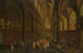 interior de la iglesia dominicana Sint-Pauluskerk en Amberes, vista hacia el este con la procesión del Santísimo Sacramento - Pieter Neeffs el Viejo — vista de la obra