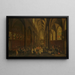 interior de la iglesia dominicana Sint-Pauluskerk en Amberes, vista hacia el este con la procesión del Santísimo Sacramento - Pieter Neeffs el Viejo — cuadro enmarcado en la pared