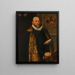 retrato de Mattheus Augustijnsz. Steyn, consejero en el Colegio de la Armada del Barrio Norte en Dokkum - Pieter Pietersz. — cuadro enmarcado en la pared