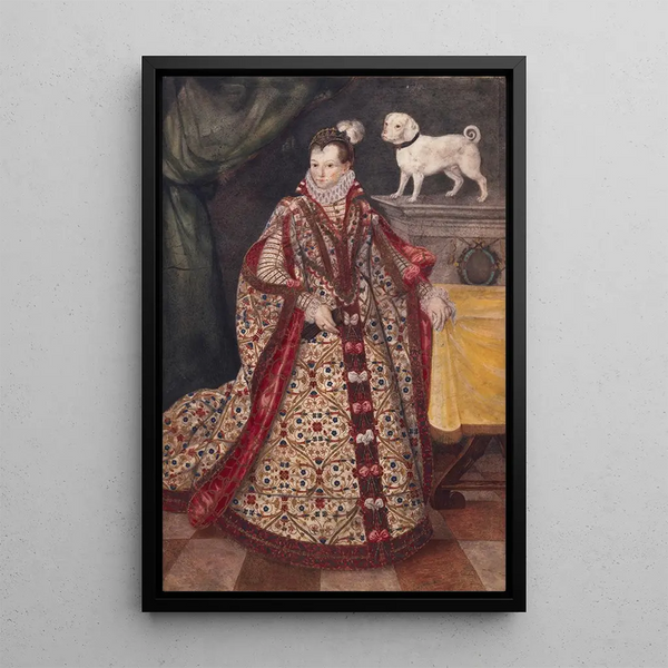 Retrato de una mujer morava - Pieter Pietersz el Joven — cuadro enmarcado en la pared