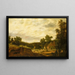Landscape painting with rolling hills - Pieter Stalpaert — framed artwork on a wall