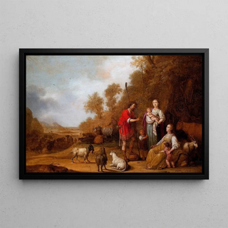 Pieter Symonsz Potter - Jacob Urging Leah and Rachel to Flee from Laban.webp