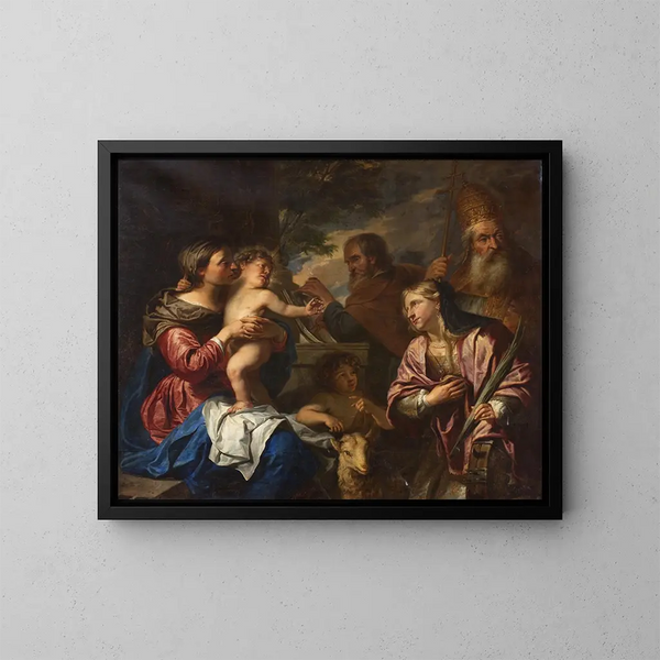 El matrimonio místico de Santa Catalina - Pieter Thijs — cuadro enmarcado en la pared