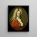 retrato de M. Brust - Pieter van der Werff — cuadro enmarcado en la pared