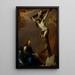 Modello for an altarpiece of The Crucifixion with the Virgin Mary, Madeleine, and Saint John - Pietro Bardellino — framed artwork on a wall