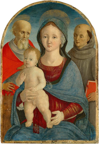 Pietro Di Francesco Degli Orioli - The Madonna and Child with Saints Jerome and Anthony of Padua.webp