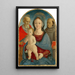 La Virgen con el Niño y los santos Jerónimo y Antonio de Padua - Pietro di Francesco degli Orioli — cuadro enmarcado en la pared