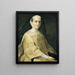 Retrato de la marquesa Concina di Udine - Pietro Longhi — cuadro enmarcado en la pared