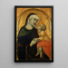 Virgen con el Niño - Pietro Lorenzetti — cuadro enmarcado en la pared