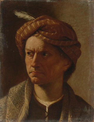 Pietro Paolini - Portrait Of A Man Head And Shoulders Wearing A Turban.webp