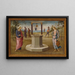 The Christ and the Samaritan Woman - Pietro Perugino — framed artwork on a wall