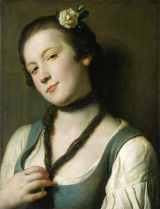 Pietro Rotari - A Girl with a Flower in Her Hair.webp