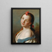 Portrait of a Young Woman - Pietro Rotari — framed artwork on a wall