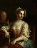 Mujer con abanico y Mujer con rosa - Pietro Rotari — vista de la obra
