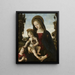 The Virgin and Child with Saint John - Pinturicchio — framed artwork on a wall