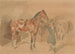 Cavalier with a horse - Piotr Michałowski — artwork view