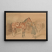 Cavalier with a horse - Piotr Michałowski — framed artwork on a wall