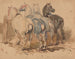 Caballos en el comedero - Piotr Michałowski — vista de la obra