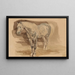 Estudio de un caballo manchado - Piotr Michałowski — cuadro enmarcado en la pared