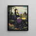 Dama en violeta - Pál Szinyei Merse — cuadro enmarcado en la pared