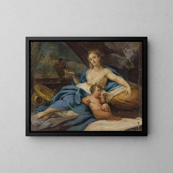 Venus lying down - Placido Costanzi — framed artwork on a wall